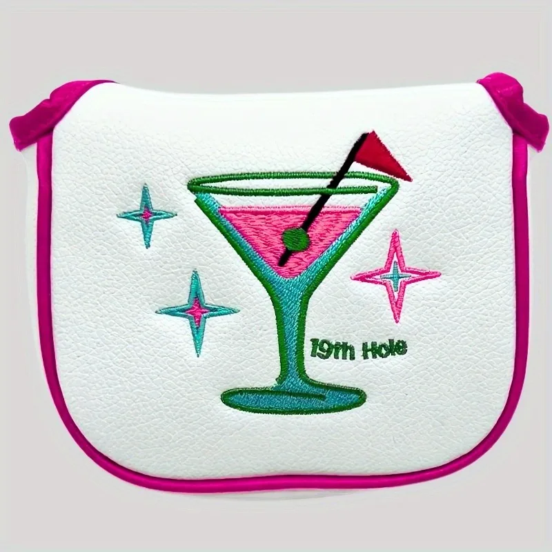 Women'S Golf Putter Headcover - Elegant Martini Glass, Stars & 