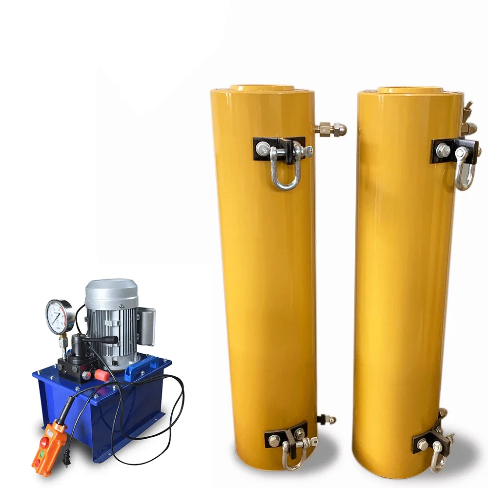 

prestressed jacks 1000 Ton Double Acting Hydraulic Jack For Pile Load Testing