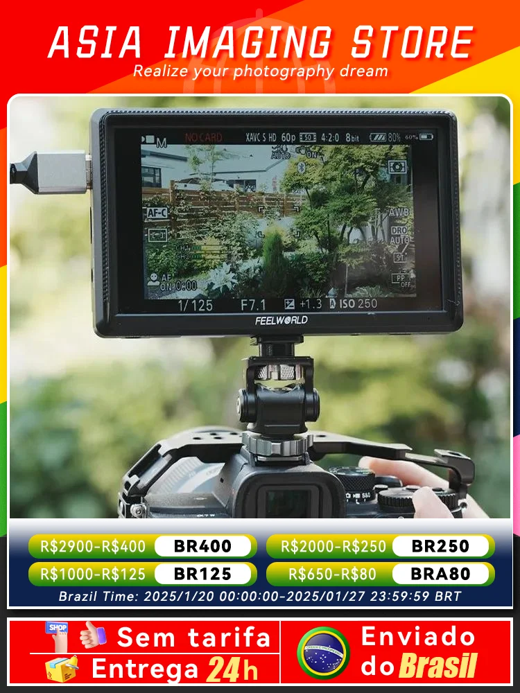 FEELWORLD FW568 V3 Inch FW 568 Photography Camera 4K 3D Field Monitor HDMI Full HD Video Peaking Focus for Mirrorless DSLR Sony