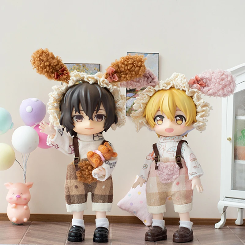 

Новая Одежда для куклы Ob11 Bjd, комбинезон с любовными ушками кролика, аксессуары для одежды Ob11,Obitsu11, Молли, 1/12bjd куклы