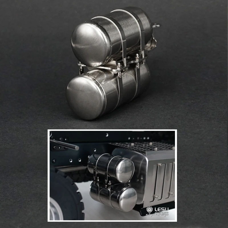 LESU 1/14 메탈 에어 탱크 RC DIY 타미야 3348 트럭 덤퍼 모델 자동차 부품 원격 제어 건설 차량 업그레이드 부품
