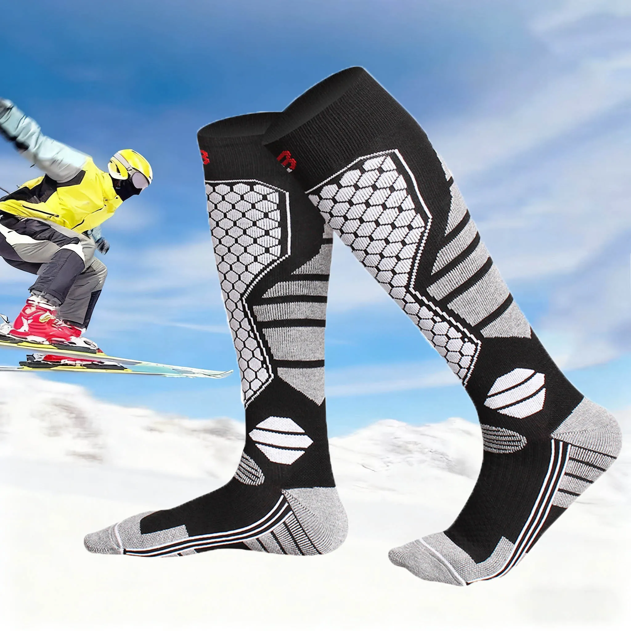 

1Pair Hiking Thermal Ski Socks for Men Women Winter Long Warm Outdoor Sports Skiing Snowboarding Performance Stocking Hiking