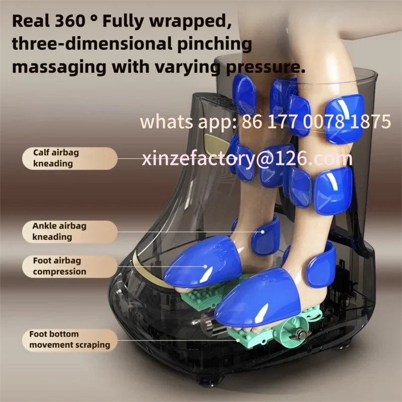 Customizable Home Physiotherapy Foot Massager Airbag Wrap Kneading Device