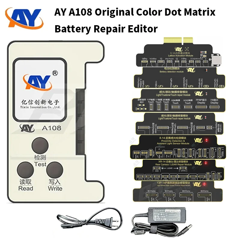 AY A108 Original Color Dot Matrix Repair Module for IPhone X-14PM Original Color Face ID Repair Battery Data Modification Tool