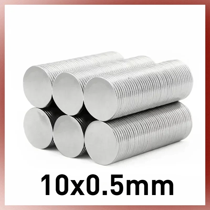 10X0.5 Small N35 Round Magnet 10mmx0.5mm Neodymium Magnet Permanent NdFeB Super Strong Powerful Magnets מגנט חזק מים Magnet