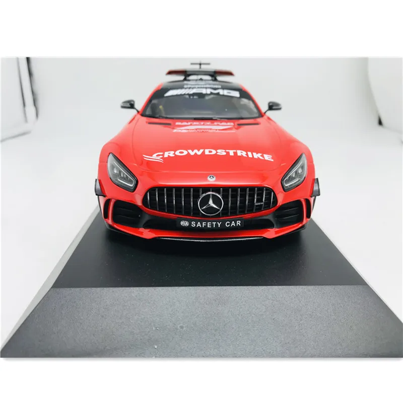 Minichamps diecast 1/18 escala mercedes-benz liga modelo carros benz amg gtr policecar jogar veículos brinquedo para meninos presente caixa original