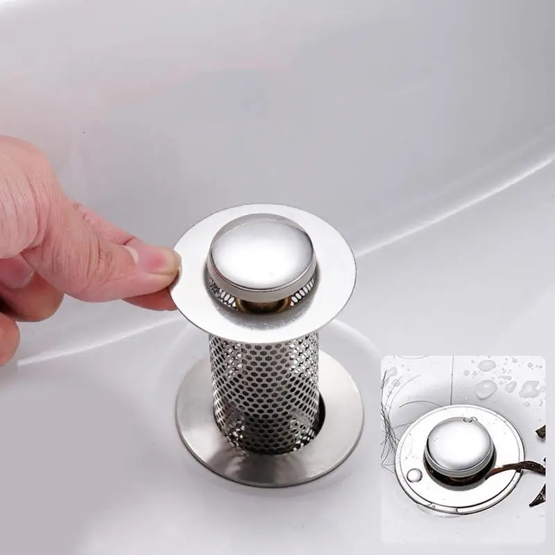 Floor Drain Filter Washbasin Leakage Plug Anti Odor Pop-Up Bounce Core Basin Stopper Hair Catcher Shower Sink Strainer