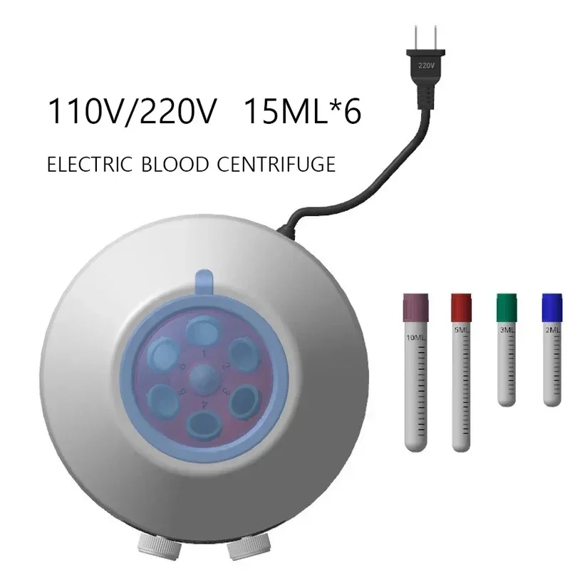 800MINI Electric Blood Centrifuge Prp Plasma Low-speed Centrifuge Machine 110V/220V 15ML*6 Laboratory Centrifuge Tube 4000rpm