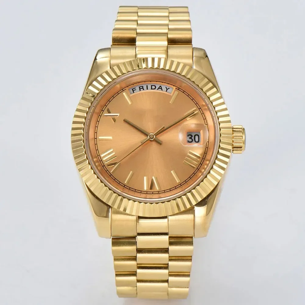 39mm automatic mechanical watch men's business high-end luxury waterproof watch luminous calendar display watch