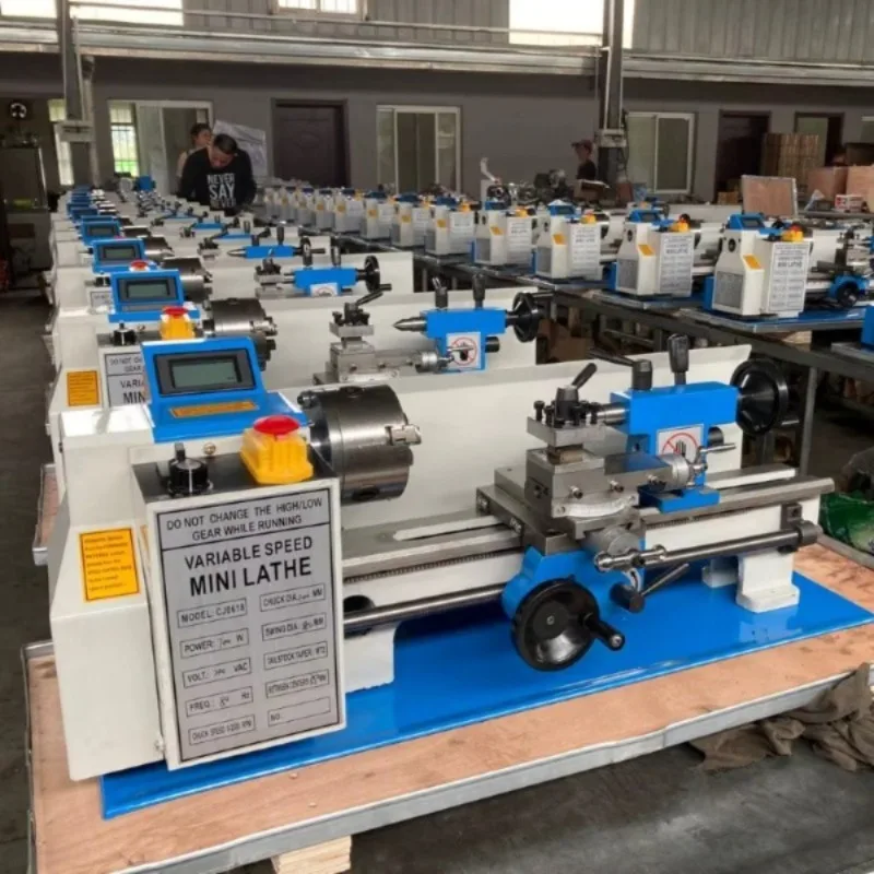 CJ0618 7*14 Inch Mini Bench Metal Lathe Variable Spindle Speed 2500RPM Metal Machining Equipment