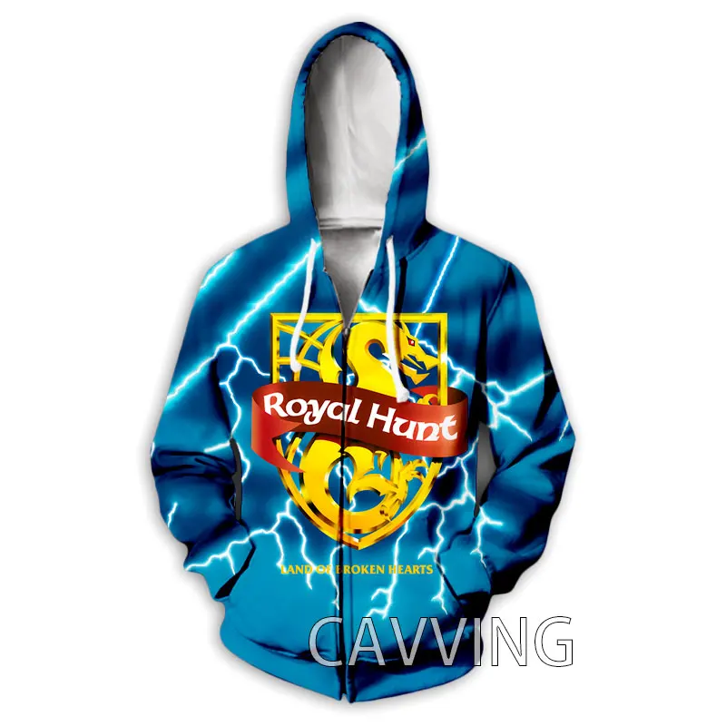 

CAVVING 3D Printed Royal Hunt Band Zipper Hoodies Zip Hooded Sweatshirt Harajuku Hoodie Sweatshirt for Men/women