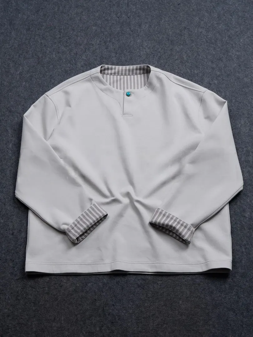 

Langsu Luy Stone Men's Casual Sweatirt Base Layer Autumn 2025 Stand Fit Long Sve round Ne Sweatirt