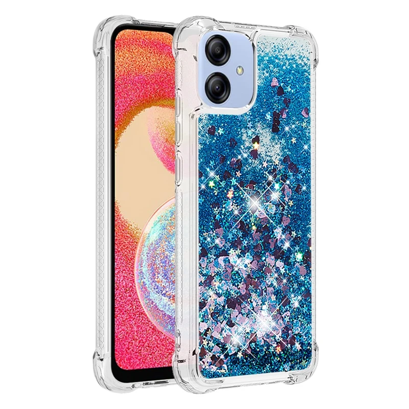 For Samsung Galaxy A04 Cover Quicksand Dynamic Liquid Case on for Samsung A 04 A04E A04S SM-A045F A047F A042F Phone Case Fundas