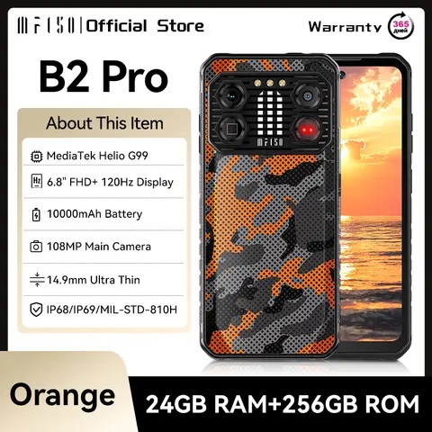 IIIF150 B2 Pro 러기드 폰 MTK Helio G99 안드로이드 스마트폰 10000mAh 30W 충전 24GB 256GB 108MP 카메라 6.8인치 120Hz 디스플레이