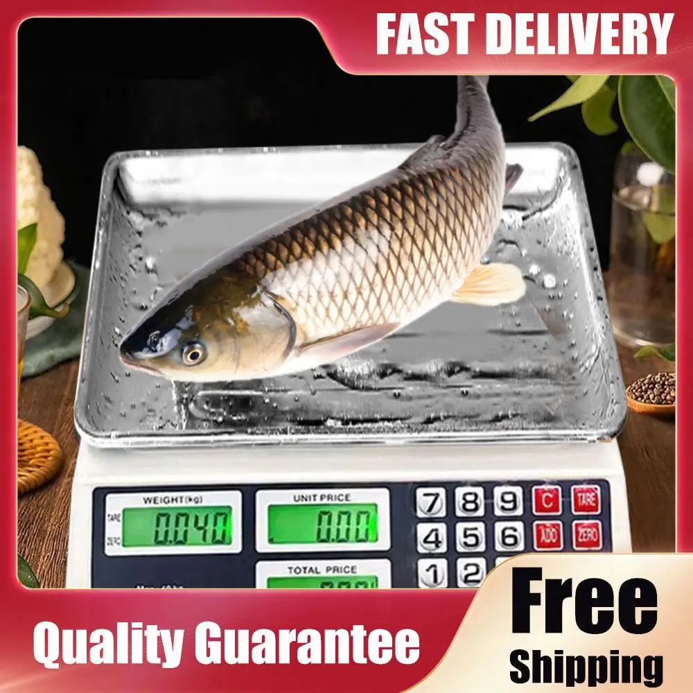 

40kg/1g Price Computing Scale with Stainless Steel Plate Counting Weight Scale Waterproof Electronic Small Scale for Vegetables