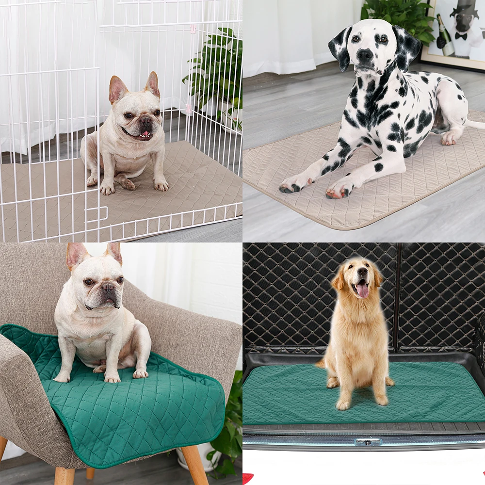 Reusable Dog Pee Pad Pet Bamboo Fiber Washable Urine Pad Cool Dog Sleeping Pad Waterproof Anti-slip Diaper Mats Pet Training Pad