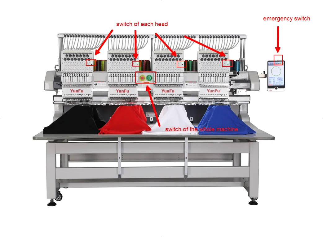 New 4-Head Automatic Cap Embroidery Machine Motor 12/15 Needles Bearing Gear 500x600 Worktable Home Retail Use Dahao A15 PRO