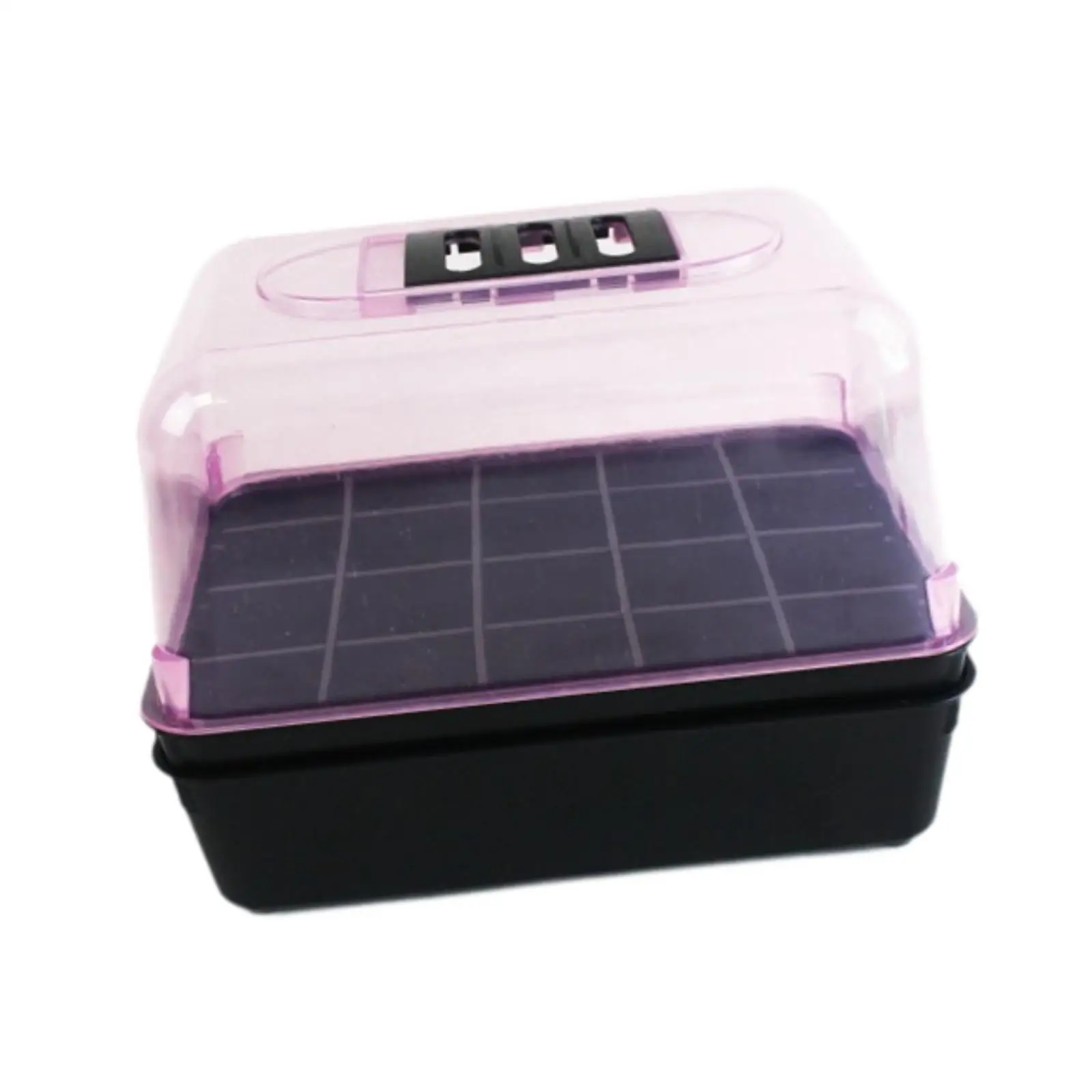 Germination Seed Starter Tray Plant Growing Tray for Windowsills with Vents Multifunctional 22x16x16cm with Lid