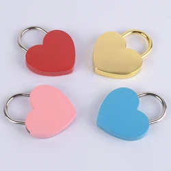 AntiqueStyle Heart Shape Padlock Vintage Lock Pink Romantic Lovely Diary Padlocks Key Lock With Key Wedding Jewelry