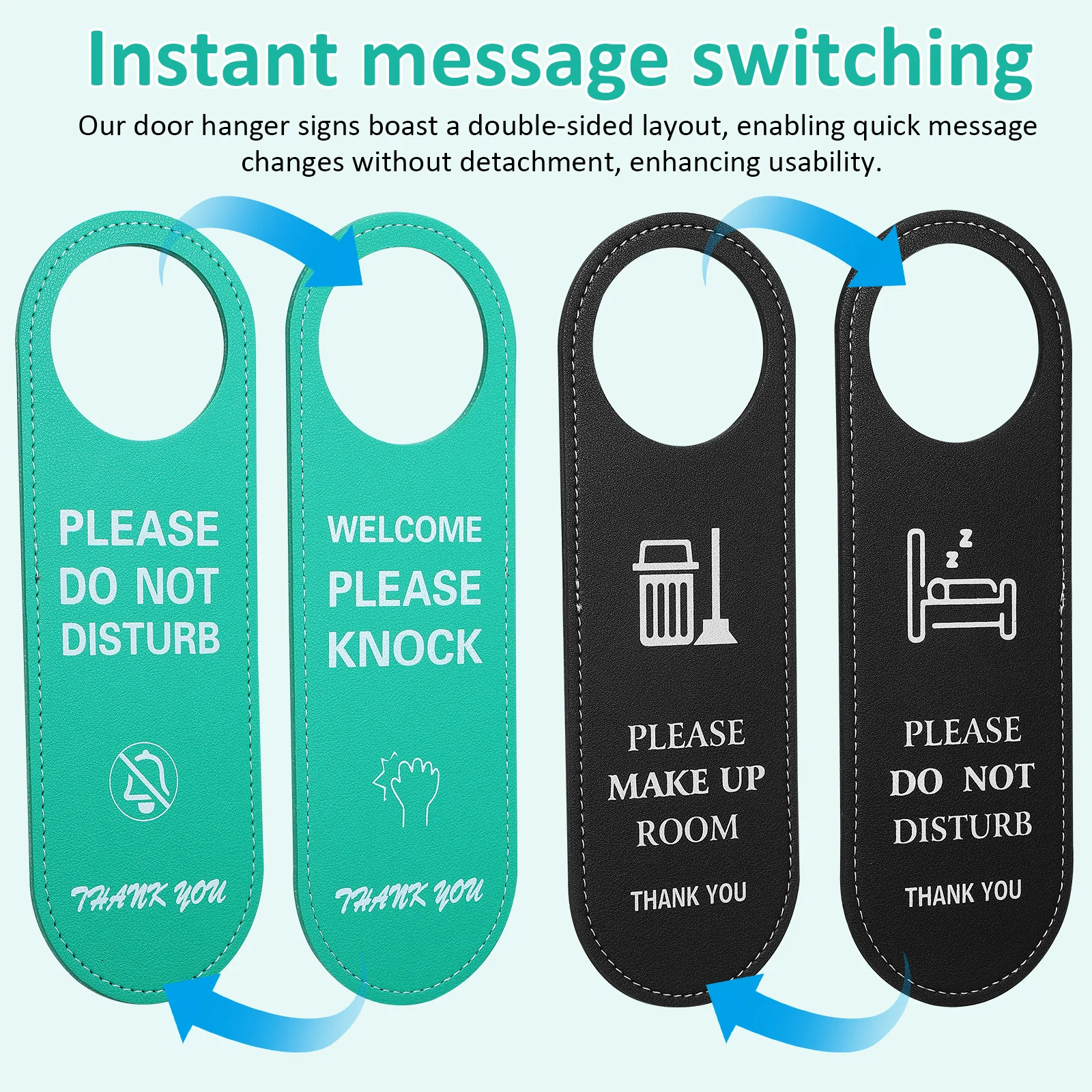 

Do Not Black Green Red Double Sided Please Knock Sign Door Hanger Please Make Up Room Sign Hotel Bedroom Office Signs