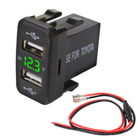 Quick Charge For Toyota Dual USB QC Car Socket Charger Power Adapter 4.2A Dual USB 12-24V
