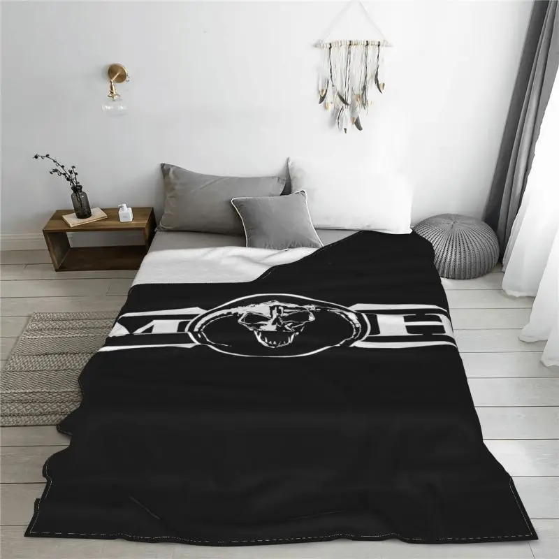 Masters Of Hardcore Logo - M.O.H Skull Blanket Warm Bedspread Four Seasons Faux Fur Throw Sleeping Sheets