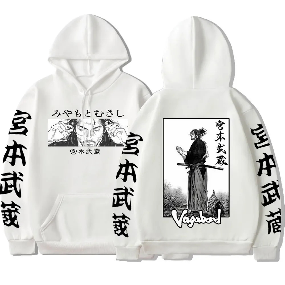 Bagabondo Vagabond Anime Sudadera con capucha Manga Miyamoto Musashi con capucha hombres mujeres ropa de talla grande ropa de calle Vintage sudadera Harajuku