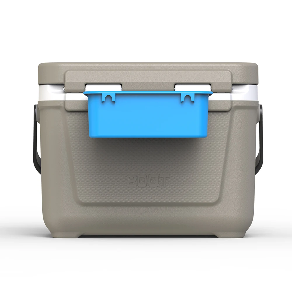 Kuer 20QT Blow Molded Plastic Lunch Insulated Portable Mini Ice Chest Cooler Box Outdoor for Car Camping