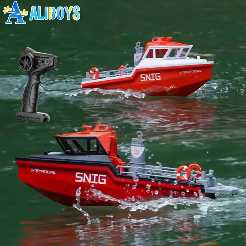 

TX694 2,4G RC Лодка Высокоскоростной бесщеточный двигатель Пульт дистанционного управления Спасательный буксир Электрический корабль Модель Водонепроницаемая игрушка Детский подарок на день рождения