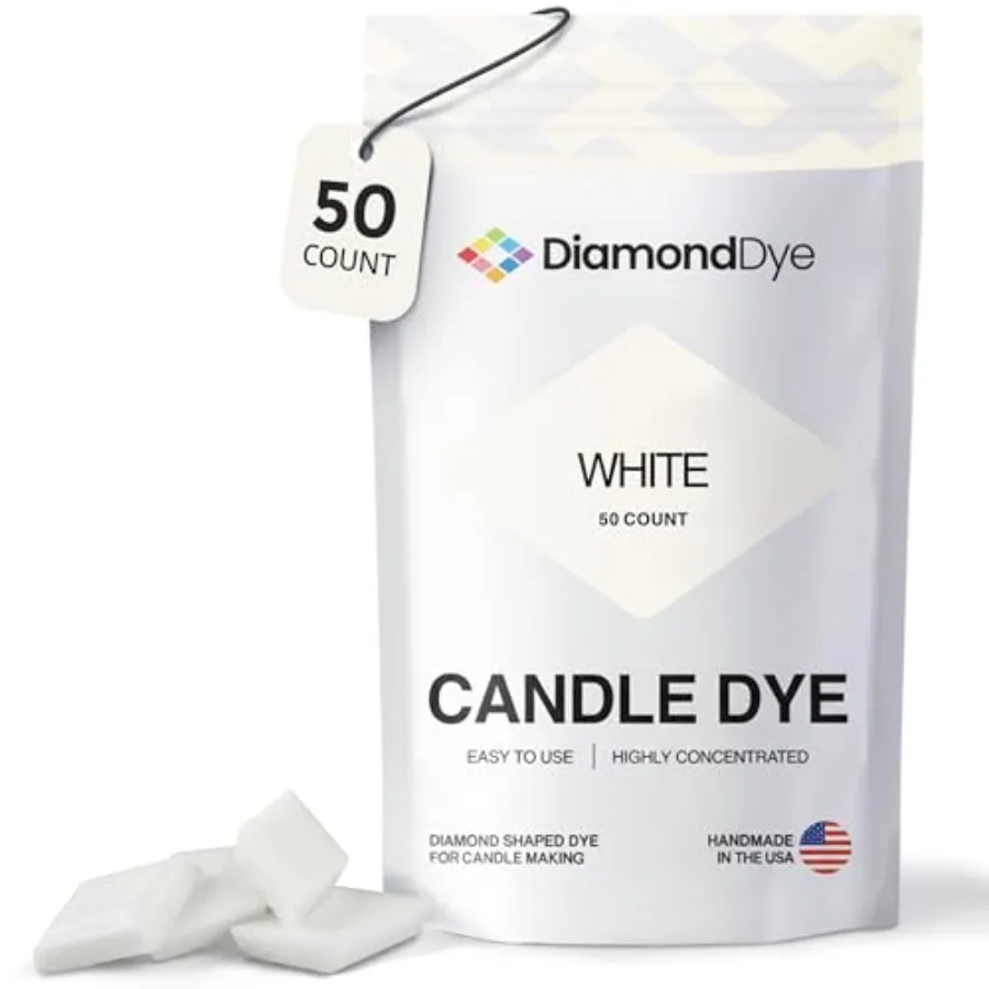 White Candle - Made in The USA - Safe and Easy to Use - Premium Candle Making Supplies - Perfect for DIY Candle Making Kits - D