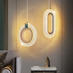 Modern Oval Crystal LED Pendant Lamps Golden Lights Nordic Creative Chandelier for Dining Room Hall Home Decor Lustre Fixtures