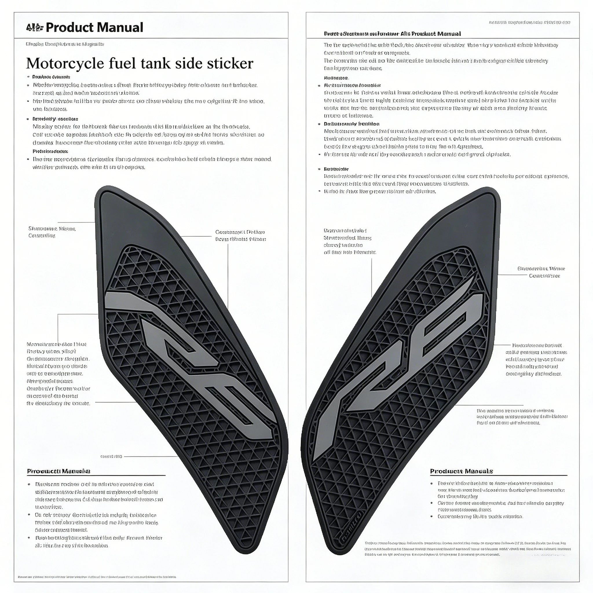 

for Yamaha YZF R6 2017-2025 motorcycle side fuel tank knee protection decorative sticker