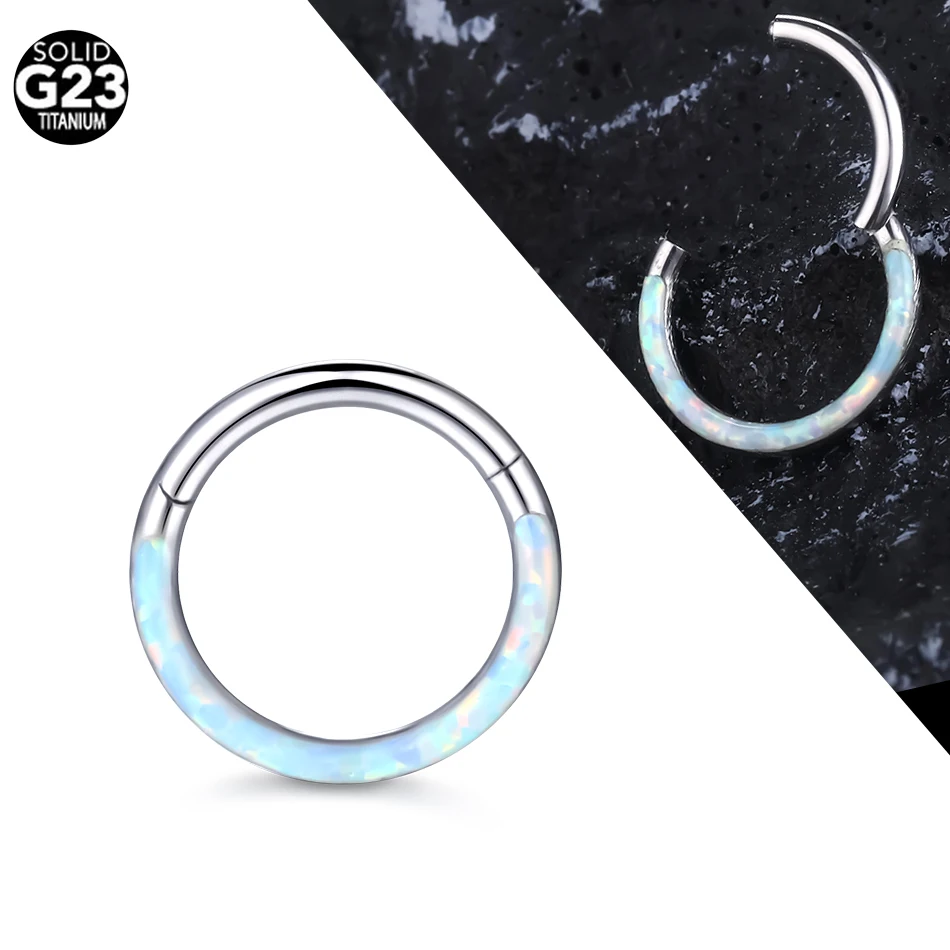 Titanium Piercing Septum Clicker Nose Hoop CZ Piercing Septo Cartilage Helix Tragus Daith Conch Rook Snug Pircing Lobe Earring