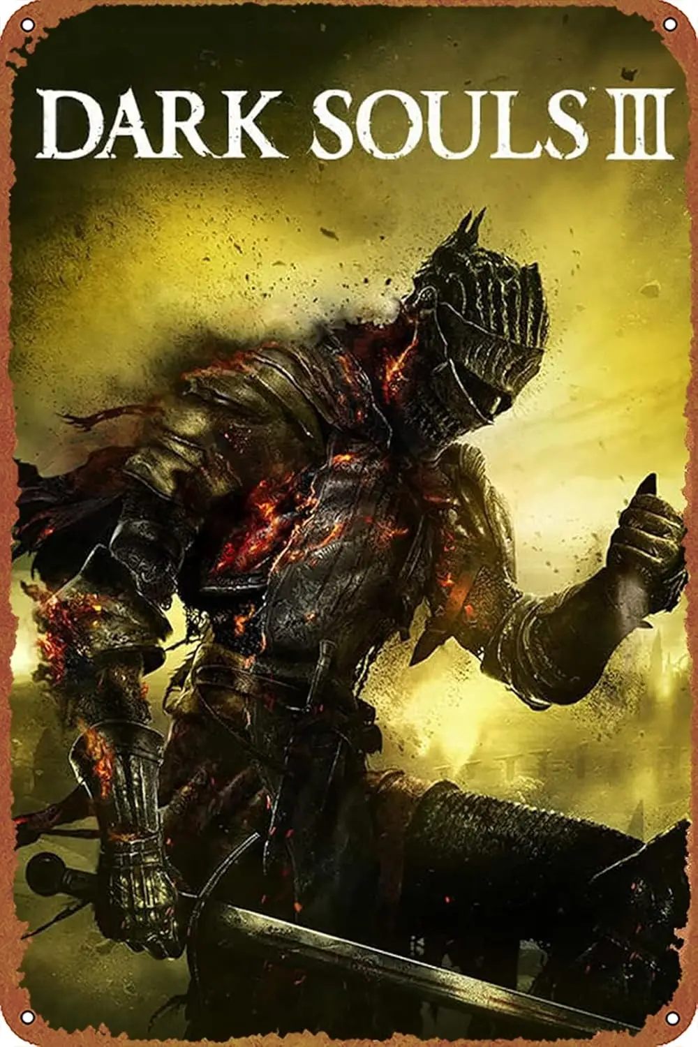 Dark Souls II Game Poster Vintage Style Metal Sign Game Tin Sign 8x12 inch sign