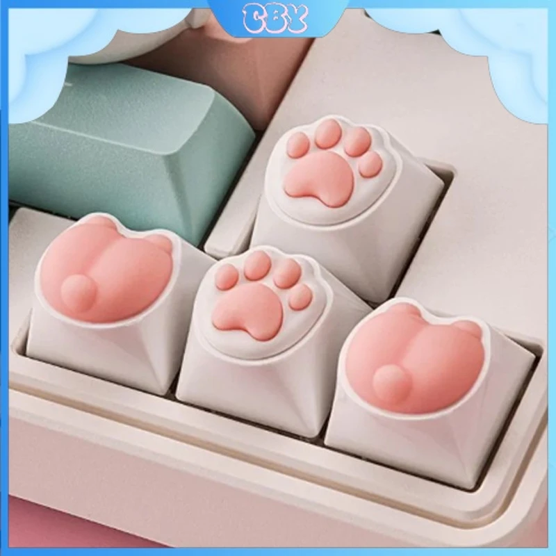 Claw Cat Ass Personality Keycap Mechanical Keyboard Keycap Euler Series Cute Playful Imported Pc Material Delicate Texture