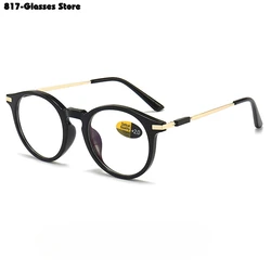 Reading Glasses Women Men Retro Round Frame Anti Blue Light   Presbyopic Eyewear +50+75+225+275+325+375