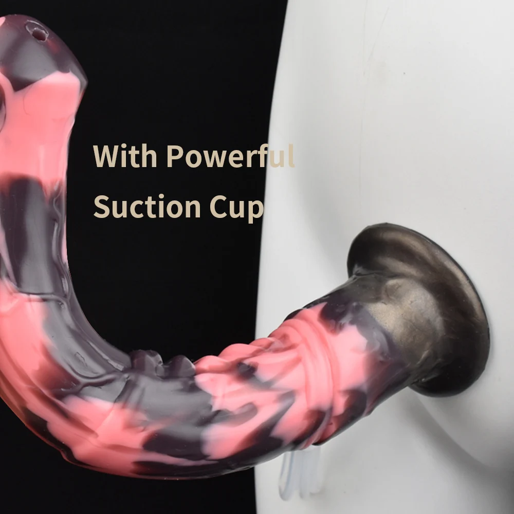 YOCY Long Dildo Horse Penis Ejaculating Sex Toy For Women Men Anal Climax Masturbator With Powerful Suction Cup Silicone Dildo