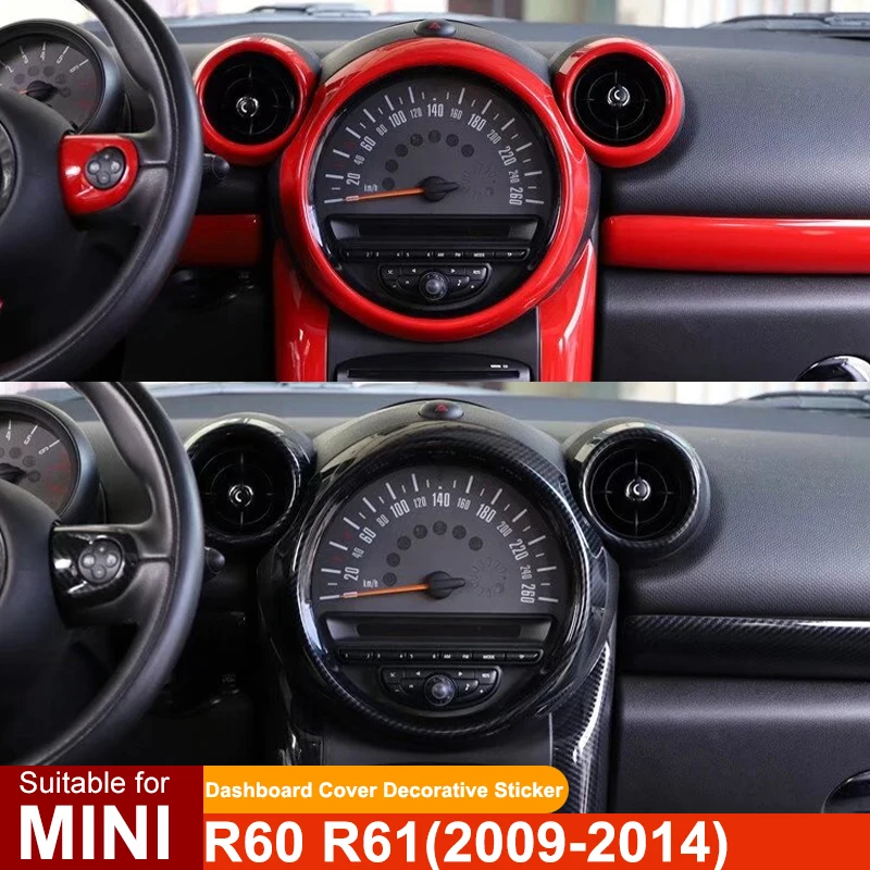 For MINI ONE Cooper S JCW R60 R61 Car Dashboard Panel Ring Decorative Cover Air Vent Sticker Interior Modification Accessories