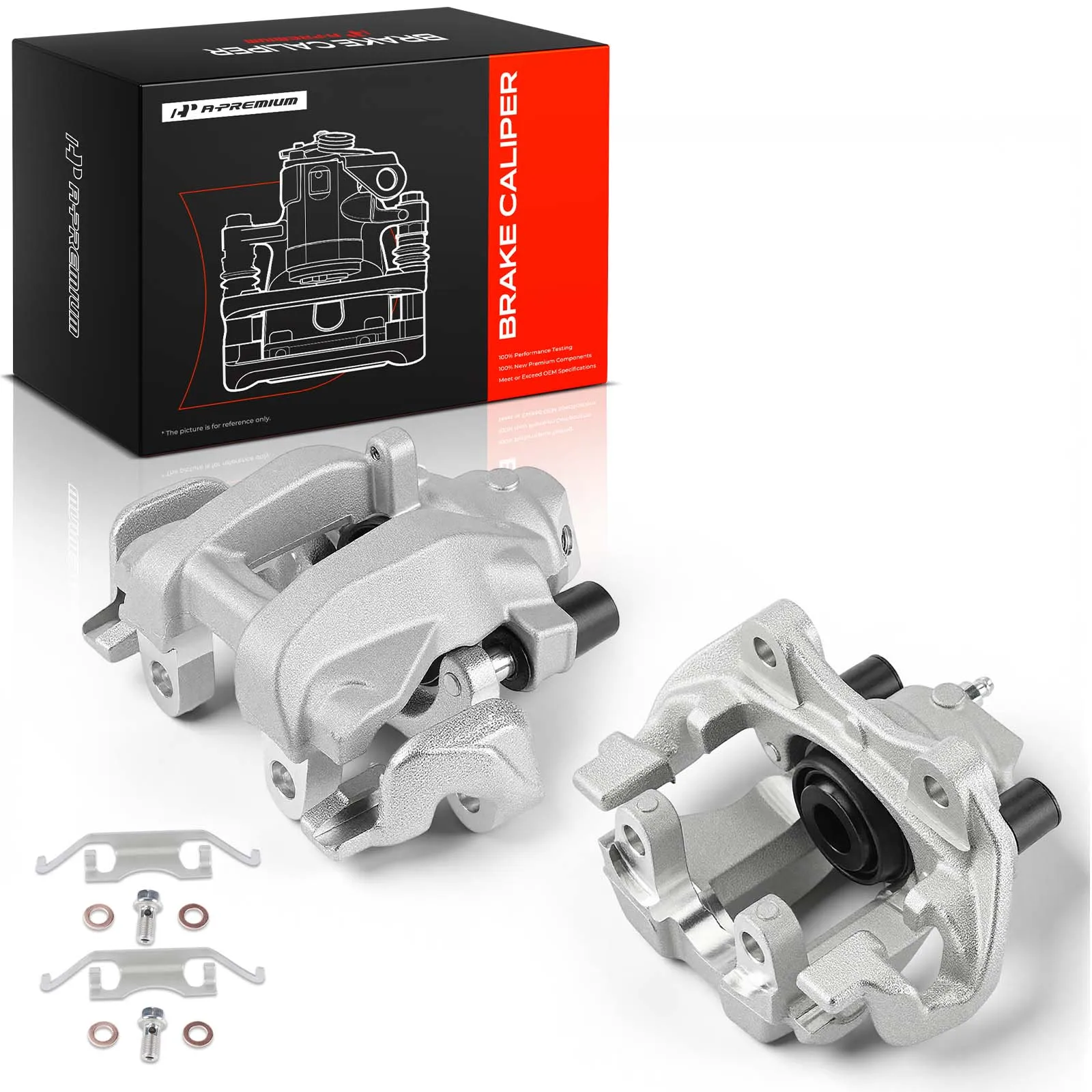 A-Premium Pair Rear Disc Brake Caliper with Bracket for Mercedes-Benz E320 2003-2005 E350 2006 E500 2005-2006 SL500 2003-2006