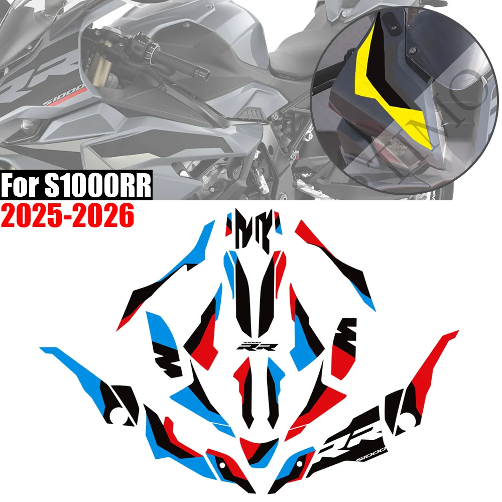 

For S1000RR Motorcycle Protection Tank Knee Pad Grips Gas Fuel Oil Stickers Decals Fairing Fender S 1000RR S1000 RR 2025 2026