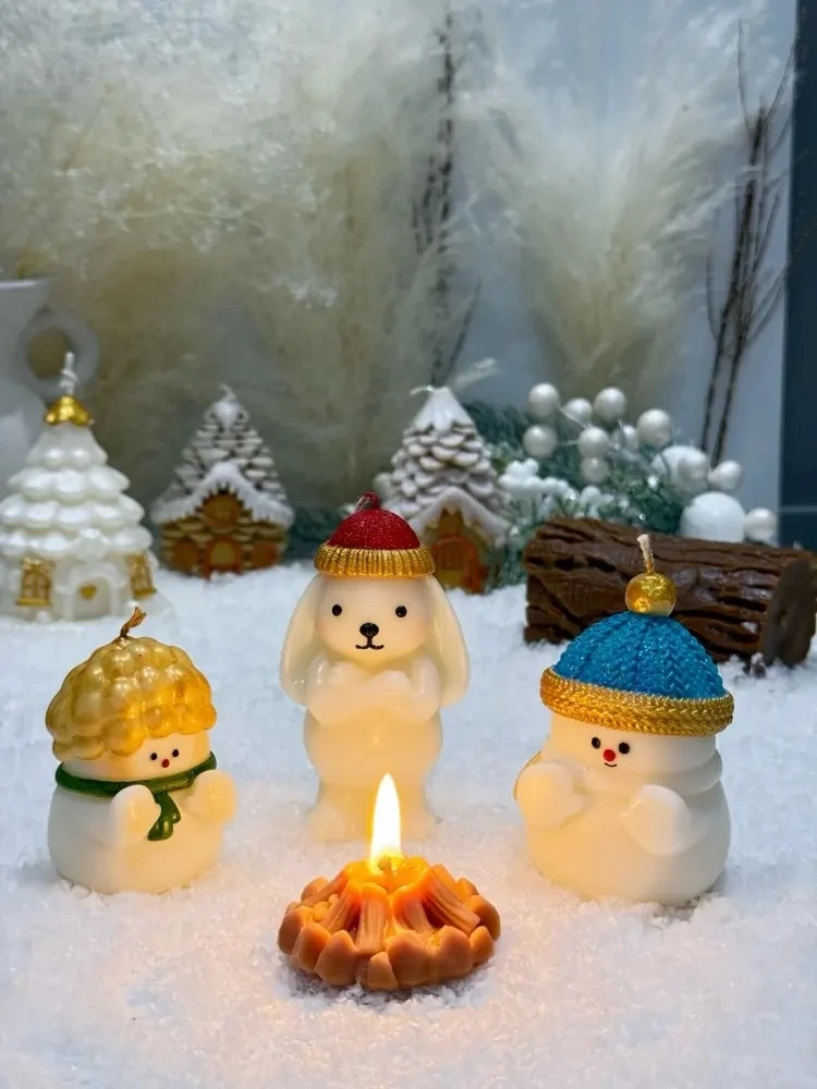 السنة الجديدة ثلج الروائح شمعة قالب من السيليكون زينة عيد الميلاد زخرفة قالب راتنجات الايبوكسي #2