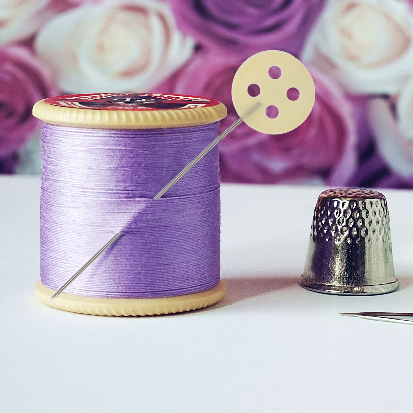 

200 Pcs Sewing Needles Mixed Buttons for Pins Straight Accessories Crafting Flat