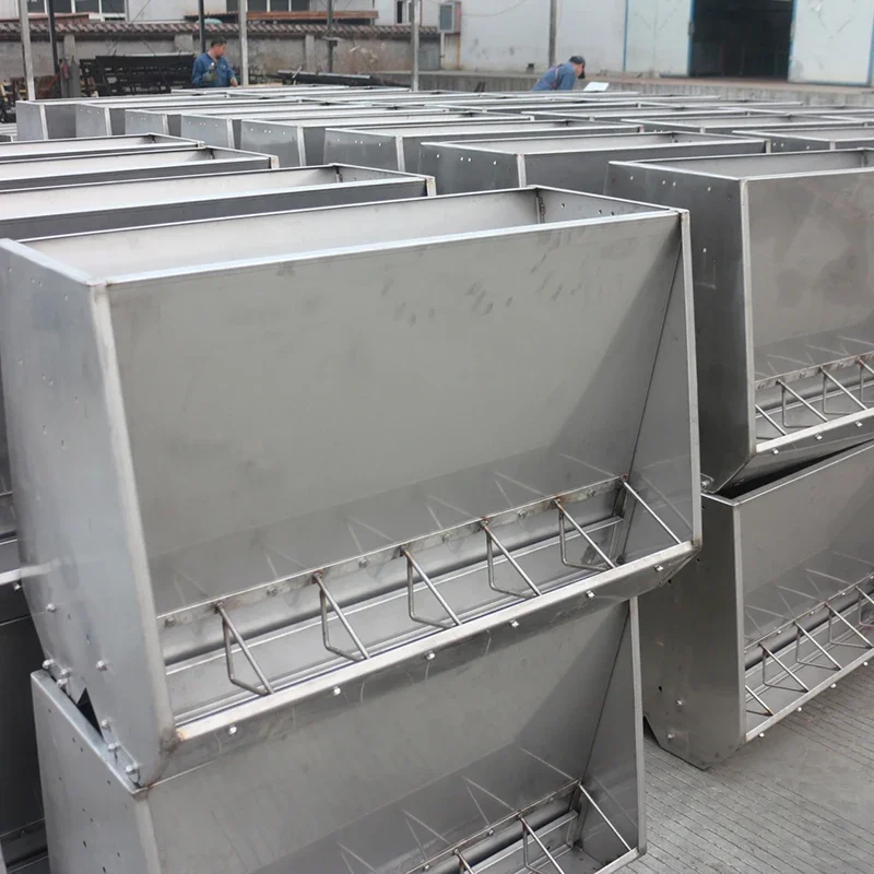 Stainless Steel Trough Pig Used New Double Or Single Side Feeder For Fattening Pigs Used In Pig Farm