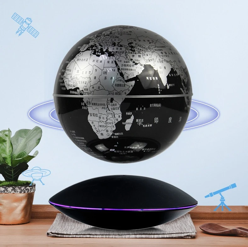 Hot selling Maglev 6-inch Luminous Globe Ornament Creative Crafts Gift Maglev Earth