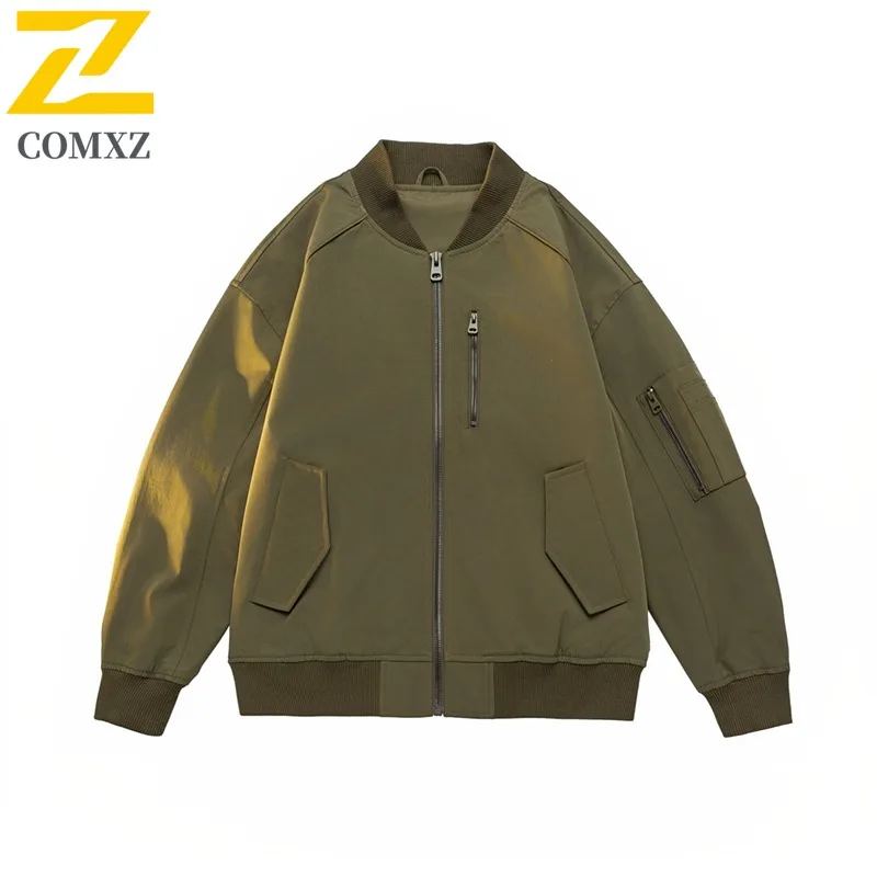 سترة COMXZ للرجال 2025 للمغامرة الخارجية متعددة الوظائف بسحاب سترات ممتازة بياقة واقفة سترة واقية للخريف متينة #2