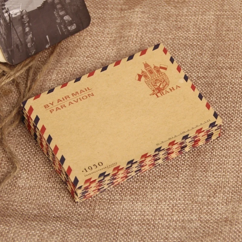 10pcs 9.7*7.5cm Retro Popular Envelope Postcard Letter Durable Kraft Stationery Storage Paper School Supplies