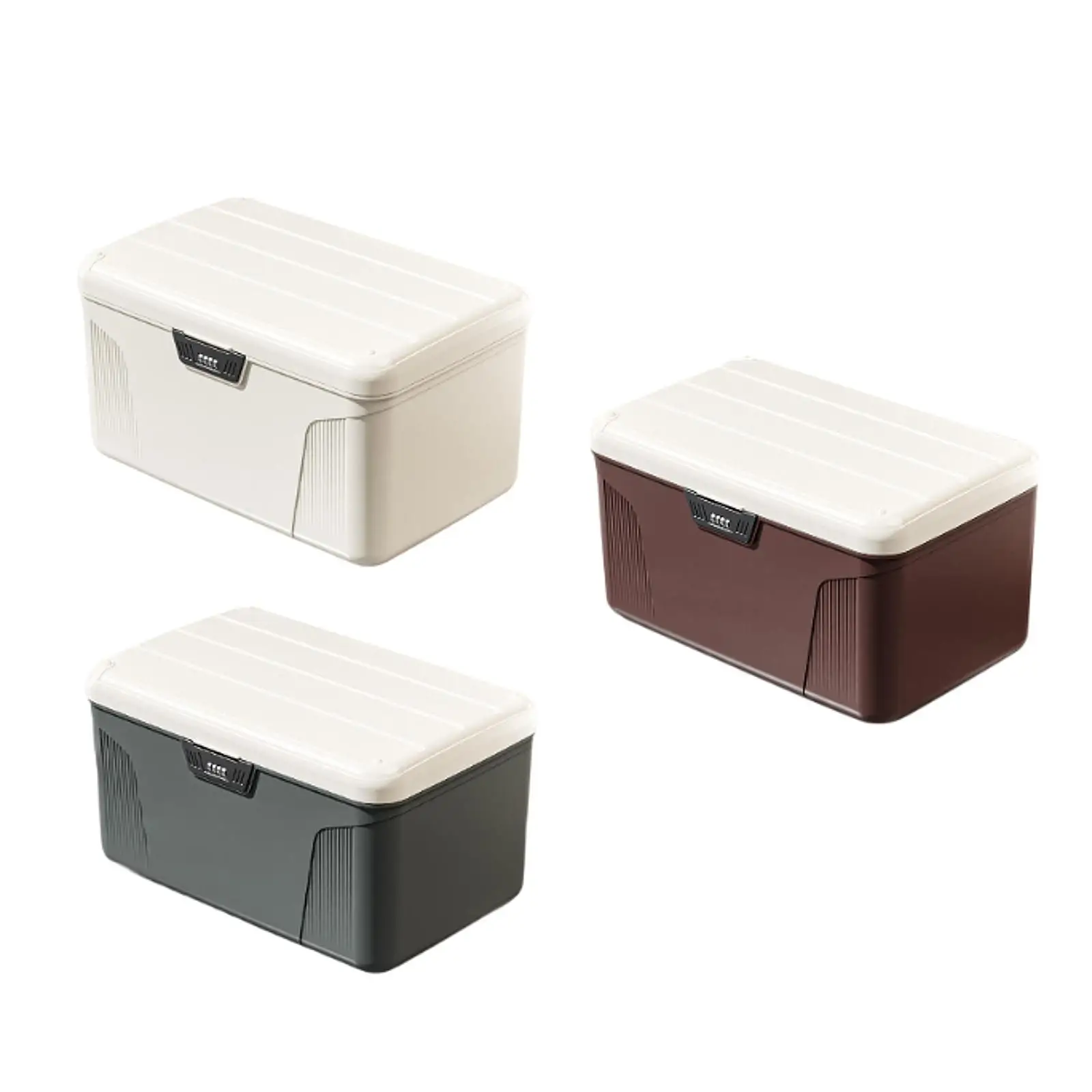 Lockable Storage Box Locking Container Bin Convenient Spacious Large Lock Box Lockable Box for Storing Documents Organization