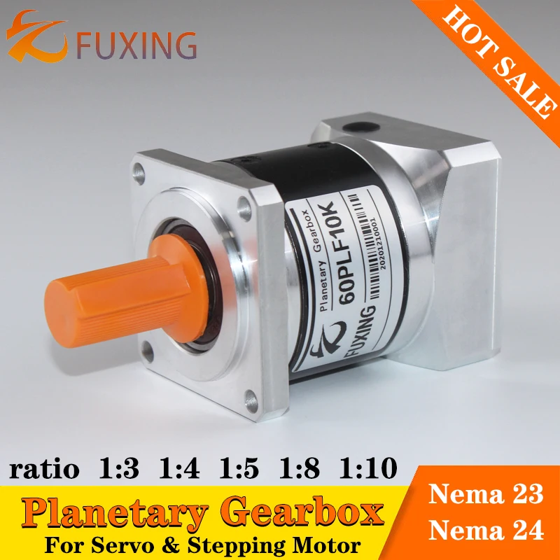 60PLF Ratio 10:1 8:1 7:1 5:1 4:1 3:1 Nema 23 24 Stepping Stepper 60mm 200w 400w Servo Motor Reducer Precision Planetary Gearbox