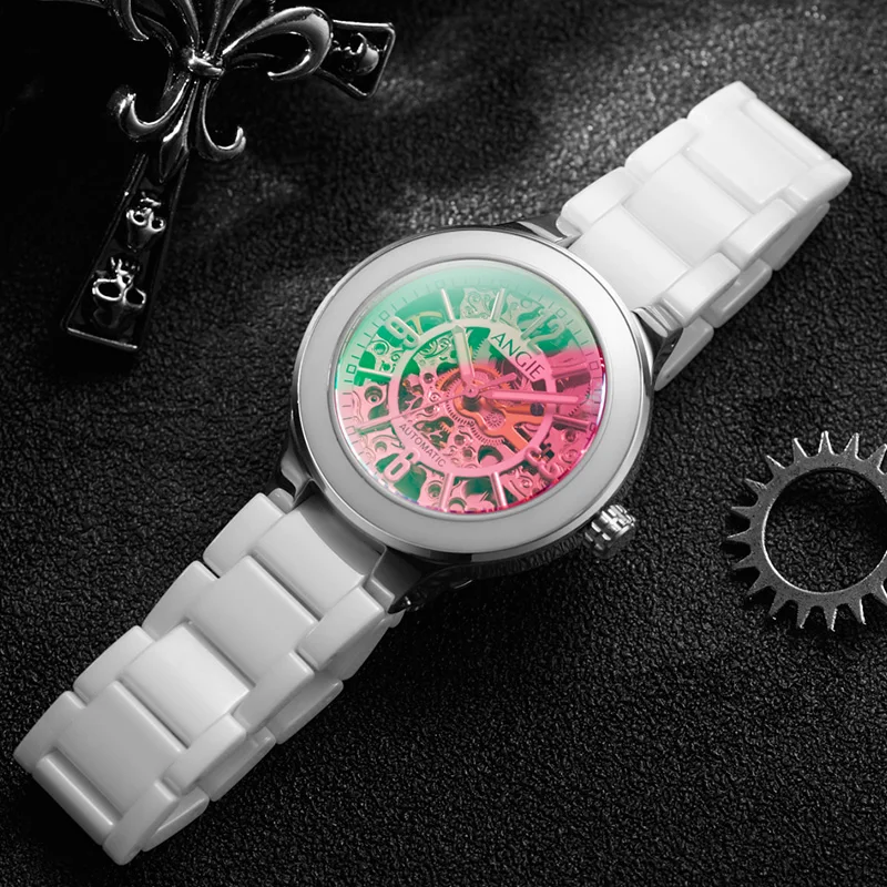 New Luxury Ladies Mechanical Watch for Women Simple Stainless Steel Women's Automatic Watches Business Folding Girl Reloj Hommer