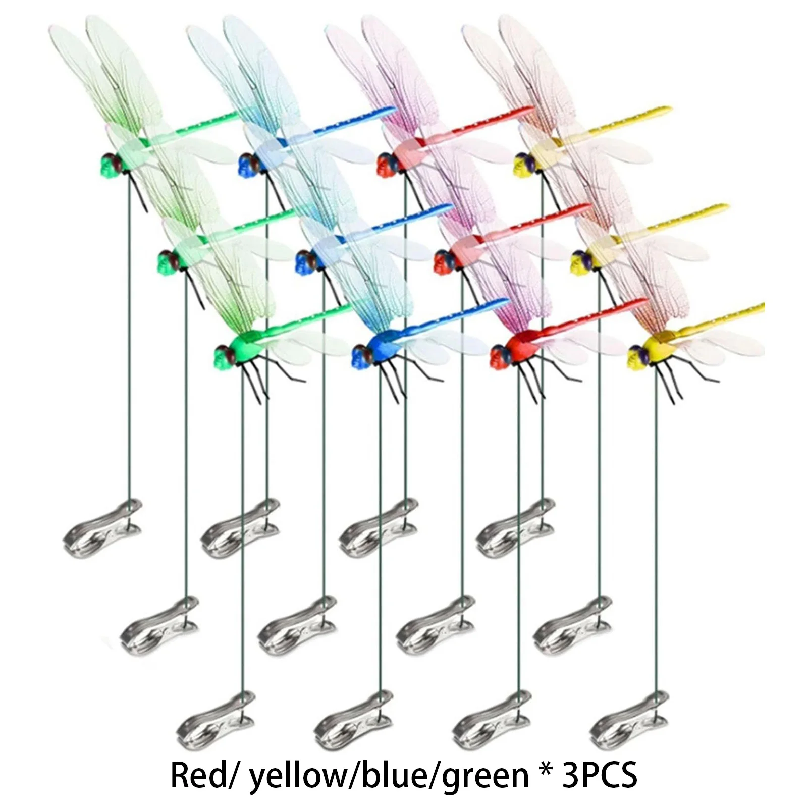 اليعسوب كليب الحشرات الردع محاكاة ديكور الفناء البستنة مناسبة لتزيين ساحة حديقة الفناء #3